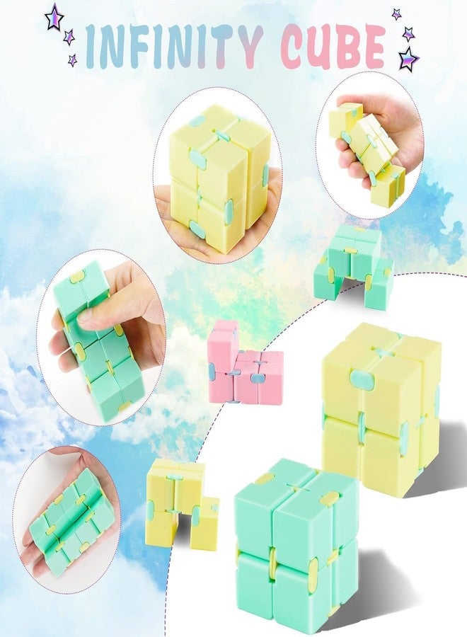 لعبة CountryLink Infinity Cube Fidget (عبوة من قطعتين) | مكعب صغير لتخفيف التوتر والقلق وتحسين التركيز | لعبة حسية بحجم الجيب لليدين | لون أزرق وأخضر - Image 5